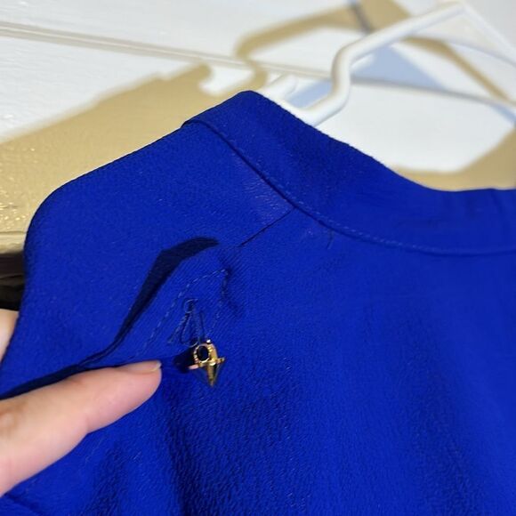 Reese Women’s Royal Blue Three quarter length sleeve top with zipper size m - Picture 7 of 7